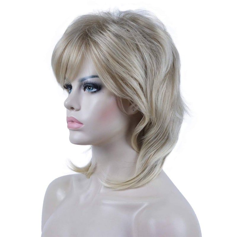 Aimole Soft Shaggy Layered Wig Medium Length Synthetic Hair Women Wigs (15BT613) - Image 3